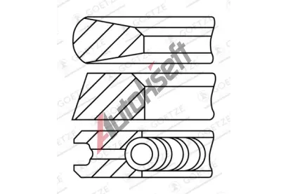 GOETZE ENGINE Sada p�stn�ch krou�k� GEE 08-784821-10, 08-784821-10