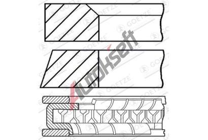GOETZE ENGINE Sada p�stn�ch krou�k� GEE 08-785506-00, 08-785506-00