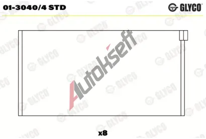 GLYCO Ojniční ložisko GLC 01-3040/4 STD, 01-3040/4 STD  GLYCO Ojniční ložisko GLC 01-3040/4 STD, 01-3040/4 STD