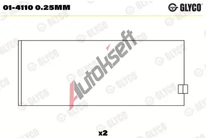 GLYCO Ojniční ložisko GLC 01-4110 0.25mm, 01-4110 0.25mm GLYCO Ojniční ložisko GLC 01-4110 0.25mm, 01-4110 0.25mm
