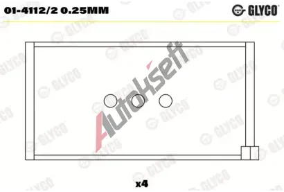 GLYCO Ojniční ložisko GLC 01-4112/2 0.25mm, 01-4112/2 0.25mm GLYCO Ojniční ložisko GLC 01-4112/2 0.25mm, 01-4112/2 0.25mm