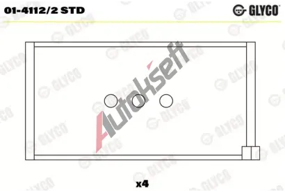GLYCO Ojniční ložisko GLC 01-4112/2 STD, 01-4112/2 STD GLYCO Ojniční ložisko GLC 01-4112/2 STD, 01-4112/2 STD