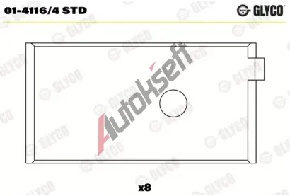 GLYCO Ojni�n� lo�isko GLC 01-4116/4 STD, 01-4116/4 STD