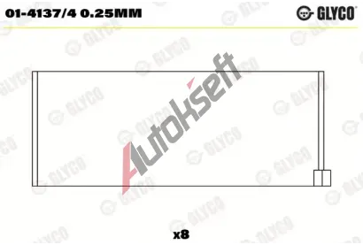 GLYCO Ojni�n� lo�isko GLC 01-4137/4 0.25mm, 01-4137/4 0.25mm