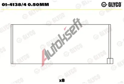 GLYCO Ojnin loisko GLC 01-4138/4 0.50mm, 01-4138/4 0.50mm