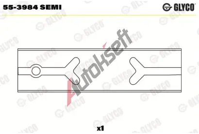 GLYCO Ložiskové pouzdro ojnice GLC 55-3984 SEMI, 55-3984 SEMI GLYCO Ložiskové pouzdro ojnice GLC 55-3984 SEMI, 55-3984 SEMI