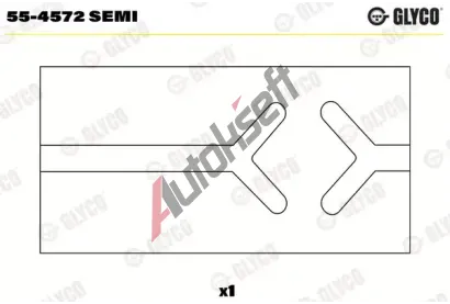 GLYCO Ložiskové pouzdro ojnice GLC 55-4572 SEMI, 55-4572 SEMI GLYCO Ložiskové pouzdro ojnice GLC 55-4572 SEMI, 55-4572 SEMI