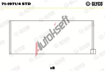 GLYCO Ojni�n� lo�isko GLC 71-1971/4 STD, 71-1971/4 STD