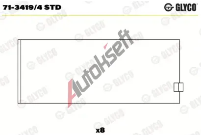 GLYCO Ojniční ložisko GLC 71-3419/4 STD, 71-3419/4 STD GLYCO Ojniční ložisko GLC 71-3419/4 STD, 71-3419/4 STD