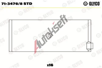 GLYCO Ojniční ložisko GLC 71-3476/8 STD, 71-3476/8 STD GLYCO Ojniční ložisko GLC 71-3476/8 STD, 71-3476/8 STD