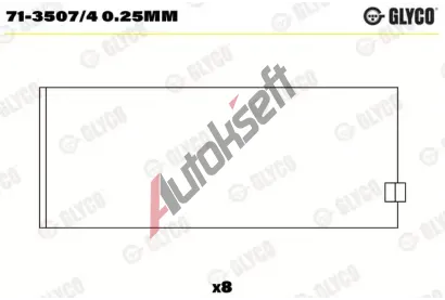 GLYCO Ojnin loisko GLC 71-3507/4 0.25mm, 71-3507/4 0.25mm