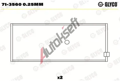 GLYCO Ojni�n� lo�isko GLC 71-3560 0.25mm, 71-3560 0.25mm