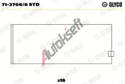 GLYCO Ojniční ložisko GLC 71-3706/8 STD, 71-3706/8 STD GLYCO Ojniční ložisko GLC 71-3706/8 STD, 71-3706/8 STD