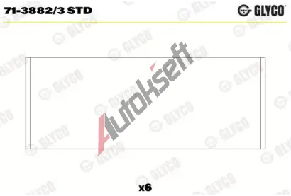GLYCO Ojniční ložisko GLC 71-3882/3 STD, 71-3882/3 STD GLYCO Ojniční ložisko GLC 71-3882/3 STD, 71-3882/3 STD
