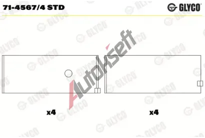 GLYCO Ojniční ložisko GLC 71-4567/4 STD, 71-4567/4 STD GLYCO Ojniční ložisko GLC 71-4567/4 STD, 71-4567/4 STD