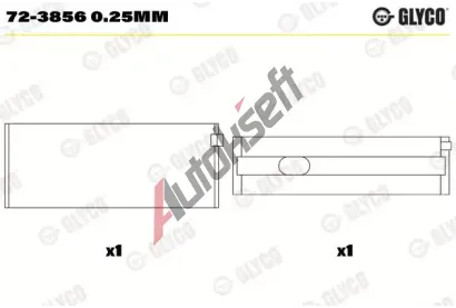 GLYCO Loiska klikovho hdele GLC 72-3856 0.25mm, 72-3856 0.25mm