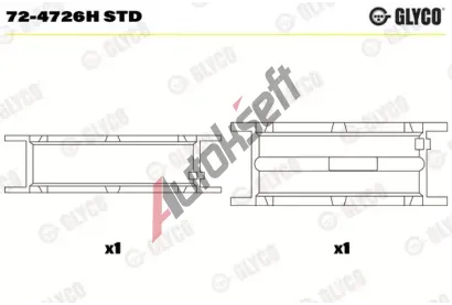 GLYCO Loiska klikovho hdele GLC 72-4726H STD, 72-4726H STD