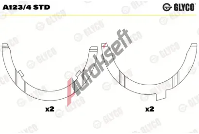 GLYCO Distann kotou klikovho hdele GLC A123/4 STD, A123/4 STD