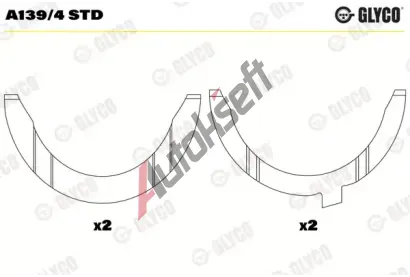 GLYCO Distann kotou klikovho hdele GLC A139/4 STD, A139/4 STD
