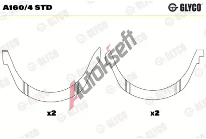 GLYCO Distann kotou klikovho hdele GLC A160/4 STD, A160/4 STD