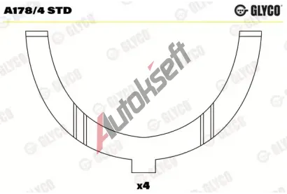GLYCO Distanční kotouč klikového hřídele GLC A178/4 STD, A178/4 STD GLYCO Distanční kotouč klikového hřídele GLC A178/4 STD, A178/4 STD