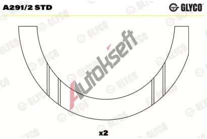 GLYCO Distann kotou klikovho hdele GLC A291/2 STD, A291/2 STD