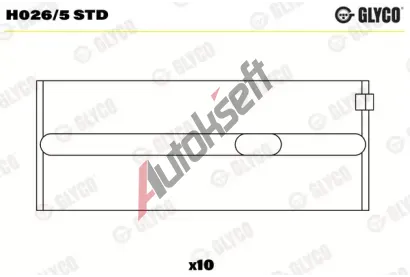 GLYCO Loiska klikovho hdele GLC H026/5 STD, H026/5 STD