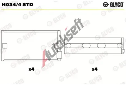 GLYCO Loiska klikovho hdele GLC H034/4 STD, H034/4 STD