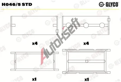 GLYCO Loiska klikovho hdele GLC H046/5 STD, H046/5 STD