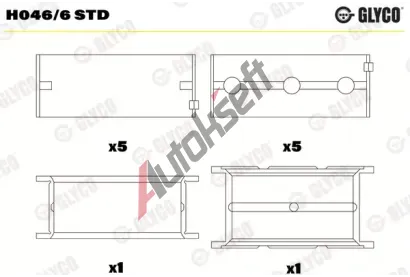 GLYCO Loiska klikovho hdele GLC H046/6 STD, H046/6 STD