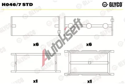 GLYCO Loiska klikovho hdele GLC H046/7 STD, H046/7 STD