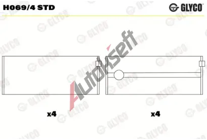 GLYCO Loiska klikovho hdele GLC H069/4 STD, H069/4 STD