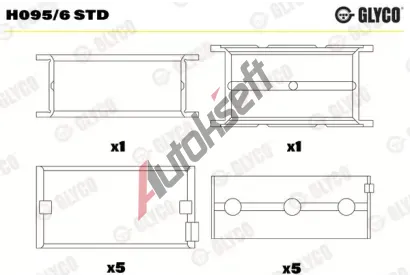GLYCO Loiska klikovho hdele GLC H095/6 STD, H095/6 STD