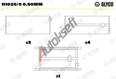 GLYCO Loiska klikovho hdele GLC H1020/5 0.50mm, H1020/5 0.50mm
