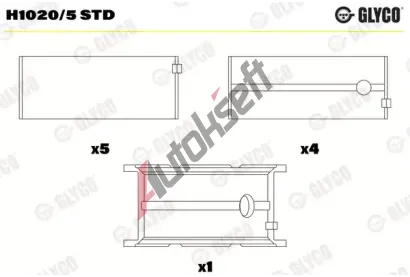 GLYCO Loiska klikovho hdele GLC H1020/5 STD, H1020/5 STD