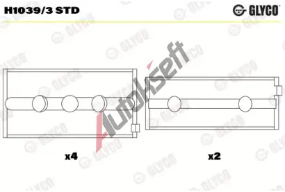 GLYCO Ložiska klikového hřídele GLC H1039/3 STD, H1039/3 STD GLYCO Ložiska klikového hřídele GLC H1039/3 STD, H1039/3 STD