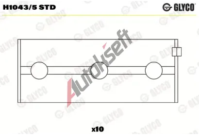 GLYCO Loiska klikovho hdele GLC H1043/5 STD, H1043/5 STD