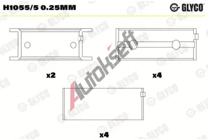 GLYCO Loiska klikovho hdele GLC H1055/5 0.25mm, H1055/5 0.25mm