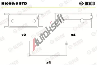 GLYCO Loiska klikovho hdele GLC H1055/5 STD, H1055/5 STD