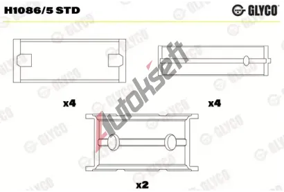 GLYCO Loiska klikovho hdele GLC H1086/5 STD, H1086/5 STD