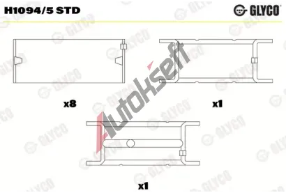 GLYCO Ložiska klikového hřídele GLC H1094/5 STD, H1094/5 STD GLYCO Ložiska klikového hřídele GLC H1094/5 STD, H1094/5 STD
