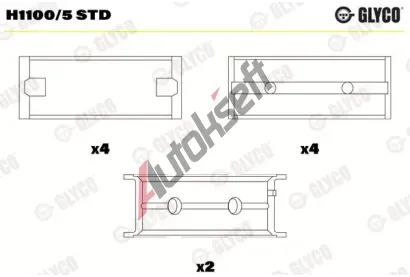 GLYCO Loiska klikovho hdele GLC H1100/5 STD, H1100/5 STD