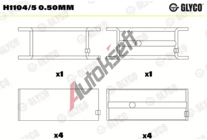GLYCO Loiska klikovho hdele GLC H1104/5 0.50mm, H1104/5 0.50mm
