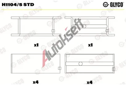 GLYCO Loiska klikovho hdele GLC H1104/5 STD, H1104/5 STD