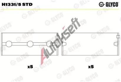 GLYCO Ložiska klikového hřídele GLC H1331/5 STD, H1331/5 STD GLYCO Ložiska klikového hřídele GLC H1331/5 STD, H1331/5 STD