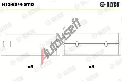 GLYCO Ložiska klikového hřídele GLC H1343/4 STD, H1343/4 STD GLYCO Ložiska klikového hřídele GLC H1343/4 STD, H1343/4 STD