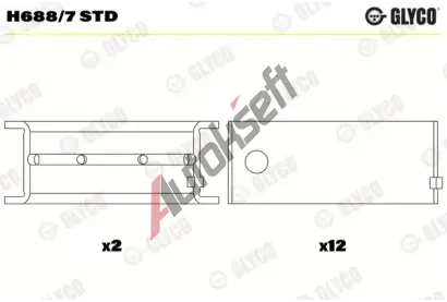 GLYCO Lo�iska klikov�ho h��dele GLC H688/7 STD, H688/7 STD