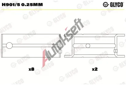 GLYCO Lo�iska klikov�ho h��dele GLC H901/5 0.25mm, H901/5 0.25mm