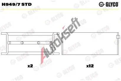 GLYCO Ložiska klikového hřídele GLC H949/7 STD, H949/7 STD GLYCO Ložiska klikového hřídele GLC H949/7 STD, H949/7 STD