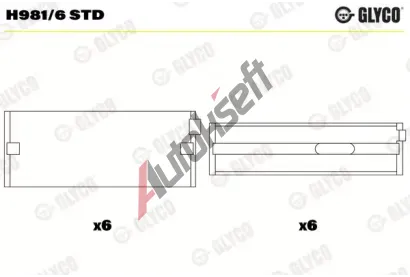 GLYCO Loiska klikovho hdele GLC H981/6 STD, H981/6 STD